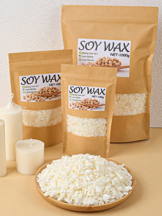 100g/200g/1000g Soy Wax, DIY Candle Making Material, 0.22lb/0.44lb/2.2lb Soy Wax, Candle Making Supplies