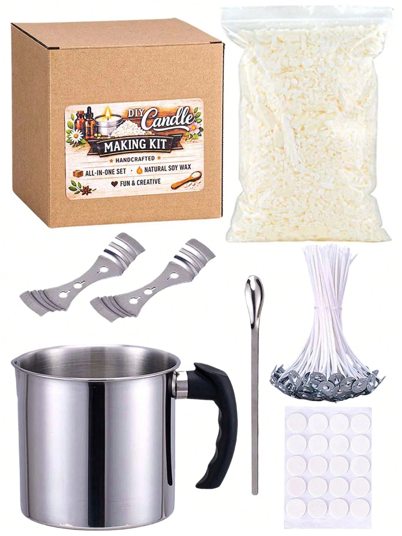 100g/200g/1000g Soy Wax, DIY Candle Making Material, 0.22lb/0.44lb/2.2lb Soy Wax, Candle Making Supplies