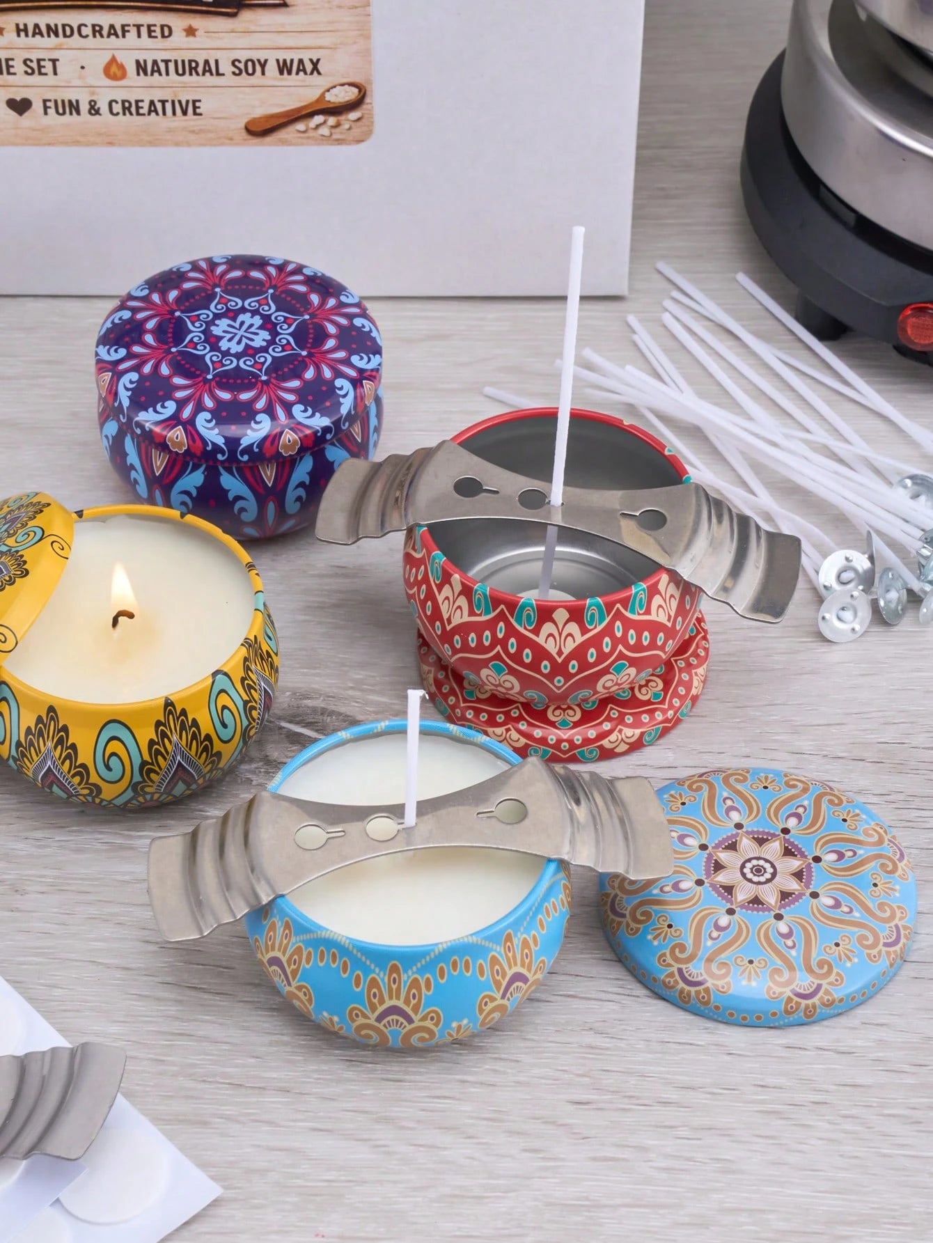 100g/200g/1000g Soy Wax, DIY Candle Making Material, 0.22lb/0.44lb/2.2lb Soy Wax, Candle Making Supplies
