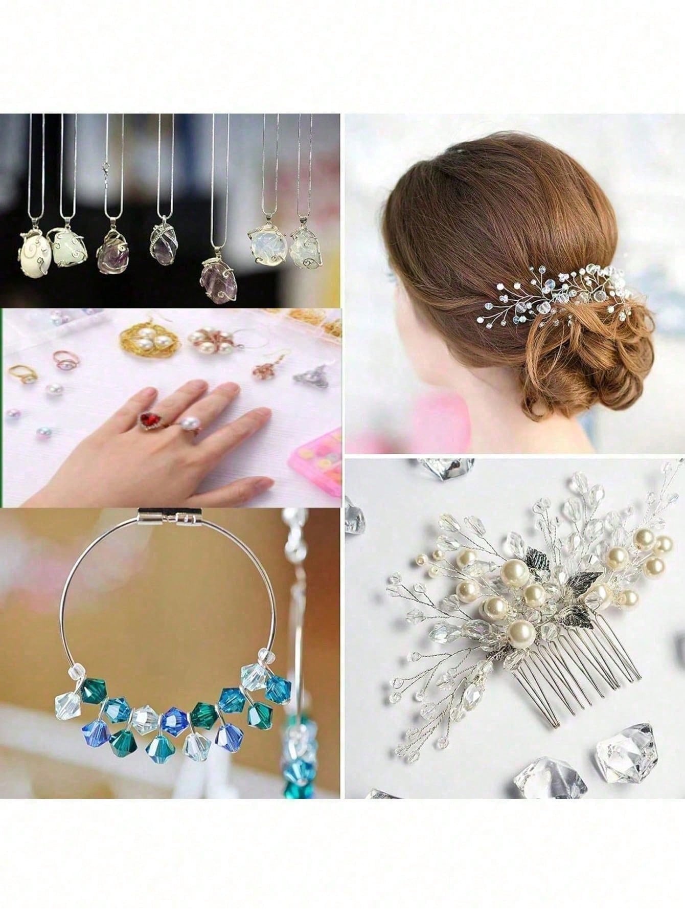 100m DIY Metal Bead String, Suitable For Making Hair Clips, Jewelry Weaving, Shaping, Metal Wire Floral Packaging, Line Crafts, Jewelry Accessories And Gold Wire, Perfectly Matched For Various Bracele