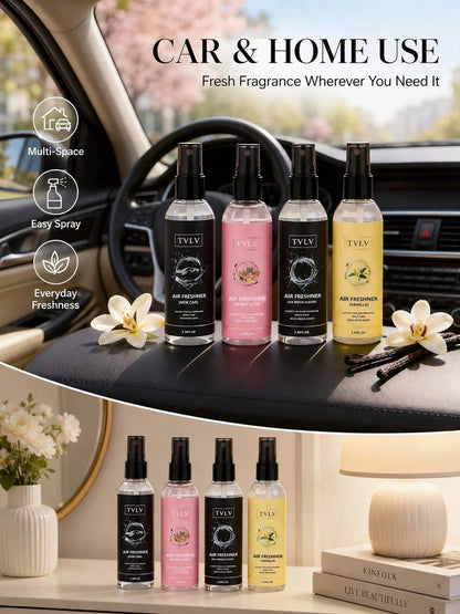 100ml Air Freshener Spray, Jasmine & Sea Breeze Scent, Long-Lasting Fragrance, Alcohol-Free Odor Eliminator, Essential Car Deodorizer, Cute Car Accessory For Women, Fashionable Car Decor, Suitable For