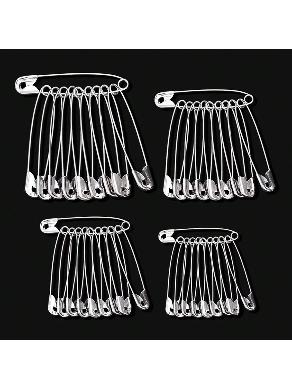 100pcs Nickel Plated Steel Pins, Heavy Duty, 5 Different Sizes Pins, Pins In Bulk, Small Large Pins For Clothes, Sewing, Arts, Crafts