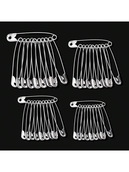 100pcs Nickel Plated Steel Pins, Heavy Duty, 5 Different Sizes Pins, Pins In Bulk, Small Large Pins For Clothes, Sewing, Arts, Crafts