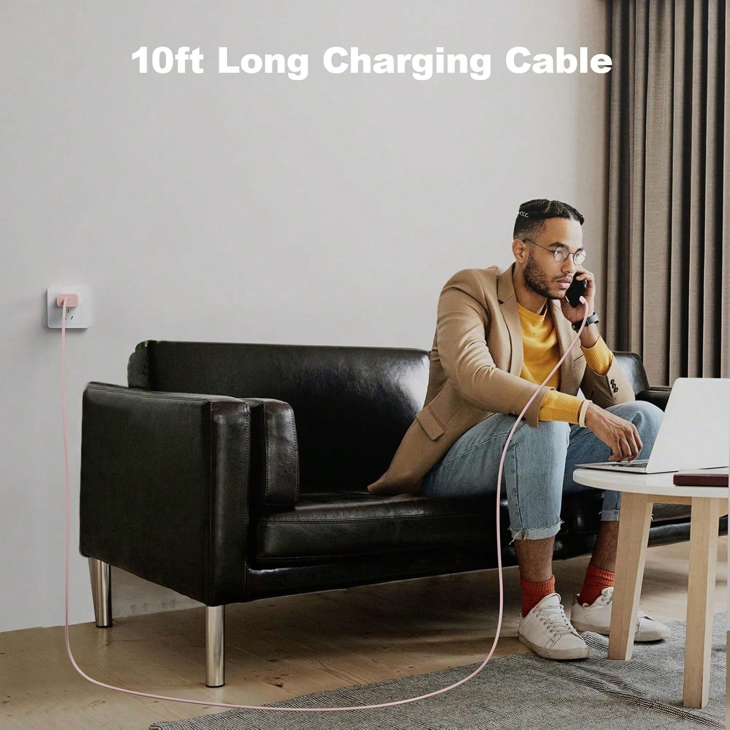 10FT/3M Compatible With Iphone 15 16 Charger, 20W USB C Fast Charging Block And 10ft Type C To C Cable Cord Long Compatible With Iphone 15 Plus/15 Pro Max/16 Pro, Compatible With Ipad Pro 12.9/11 Inch