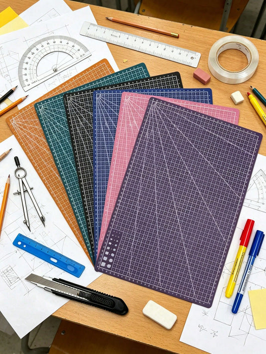 10pcs/1pc 2026 Best-Selling Multi-Color Cutting Mat, Available In Multiple Sizes (8.27*5.7, 11.81*8.66, 17.7*11.8), Suitable For Quilting, Paper, Clay And Crafting A3, A4, A5, A6 PP Cutting Mat- Idea
