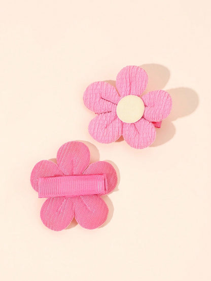 10pcs Macaron Flower Hair Clips, Cute Colorful Flower Hair Clips, Blue & Pink Fully Lined Bow Hair Clips, Alligator Clips, Suitable For Baby Girls, Toddlers Daily Hair Accessories, Children Hair Clips