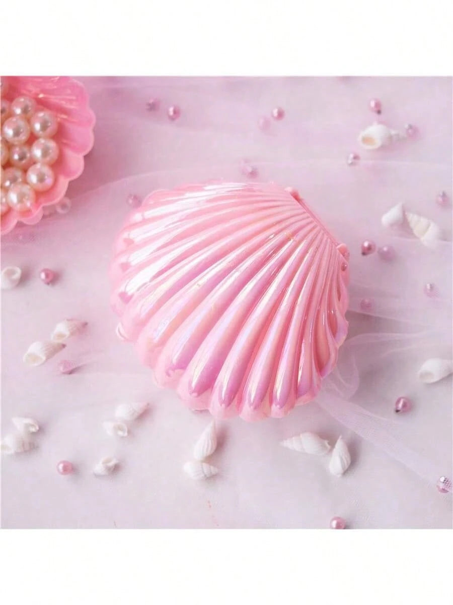 10pcs Mermaid Theme Mini Shell Candy Boxes, Plastic Mini Shell Gift Boxes, Underwater Theme Birthday Party, Baby Shower, Jewelry Storage, Wedding Candy Boxes, Wedding, Baby Shower Decor, Bridal Shower
