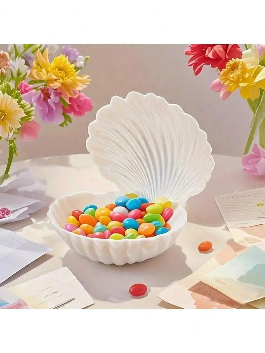 10pcs Mermaid Theme Mini Shell Candy Boxes, Plastic Mini Shell Gift Boxes, Underwater Theme Birthday Party, Baby Shower, Jewelry Storage, Wedding Candy Boxes, Wedding, Baby Shower Decor, Bridal Shower