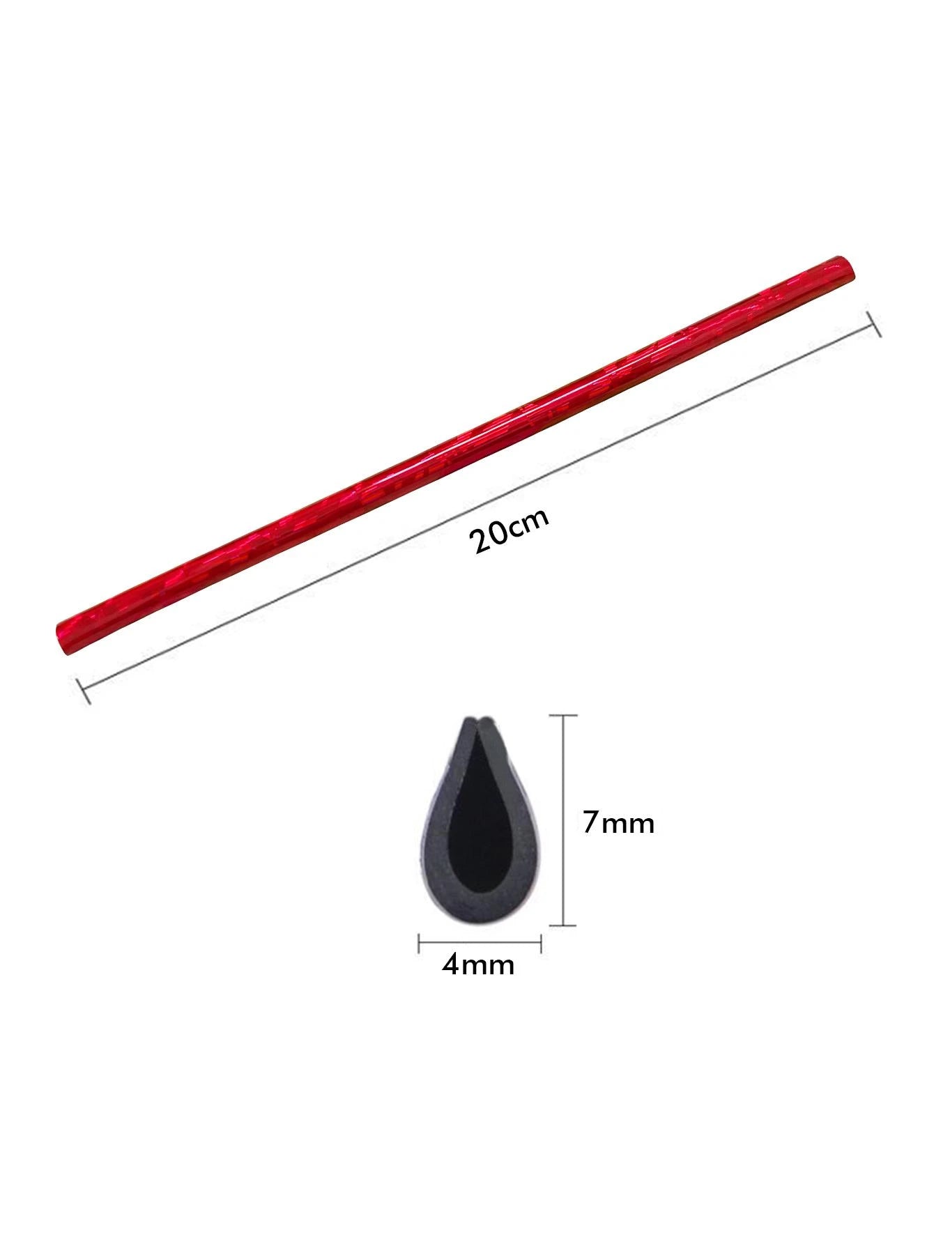 10pcs Red PVC Car Air Outlet Strip