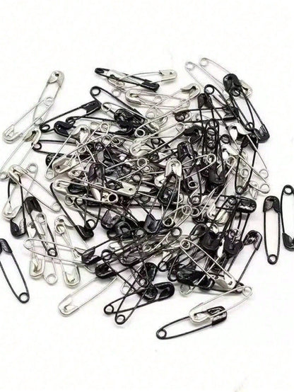 120pcs Box Mini Safety Pins, Suitable For DIY Clothing And Crafts- Black And White Colors- Durable And Rust-Resistant