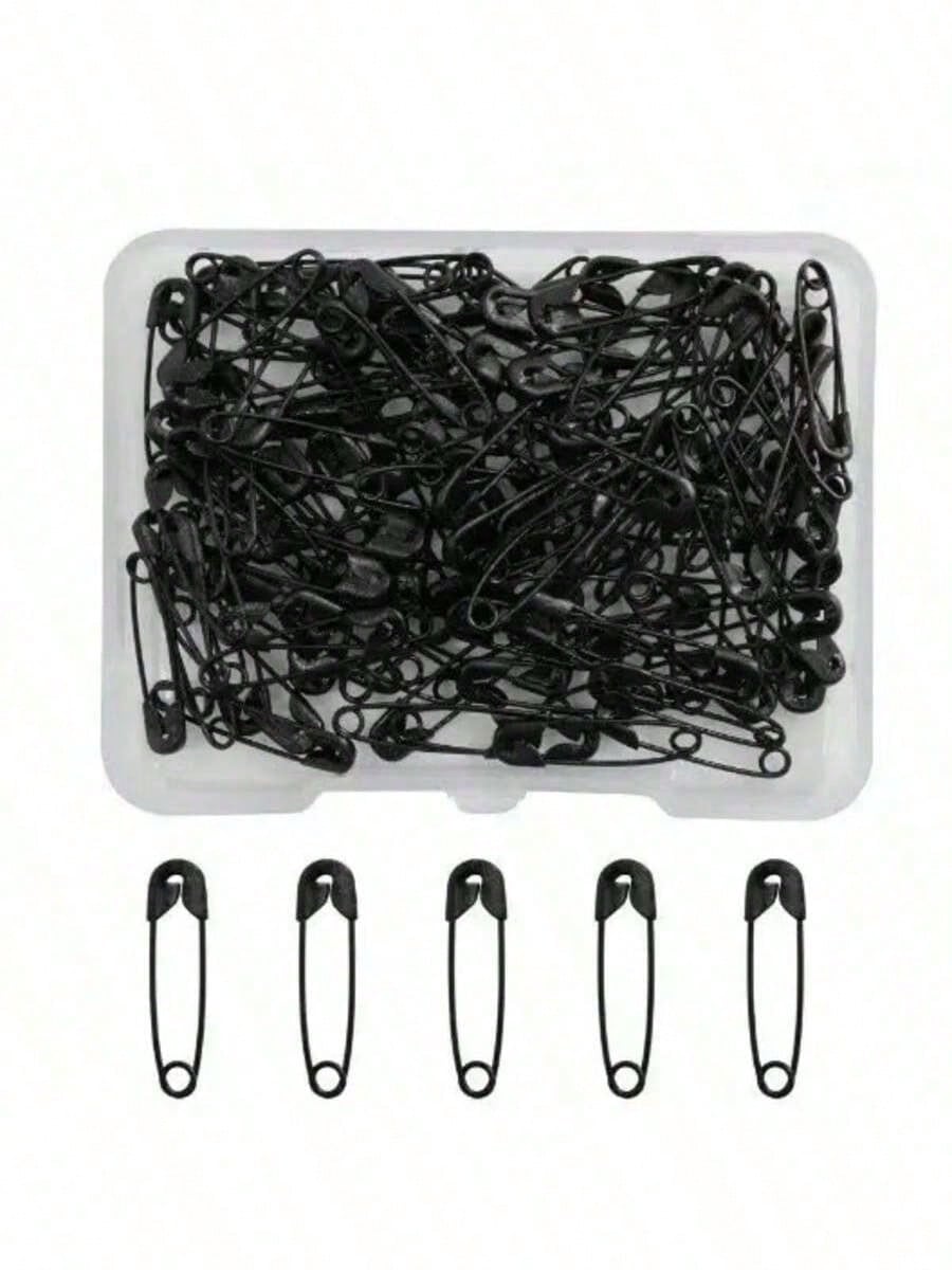 120pcs Box Mini Safety Pins, Suitable For DIY Clothing And Crafts- Black And White Colors- Durable And Rust-Resistant