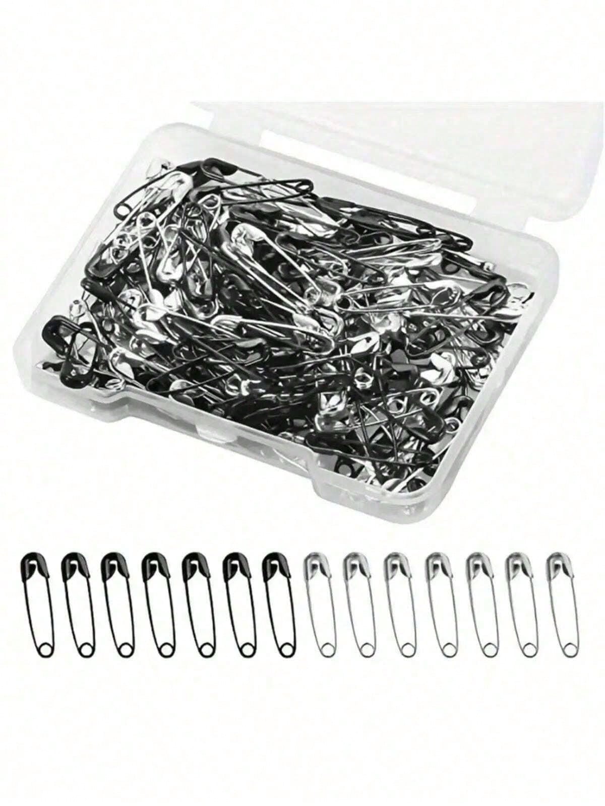 120pcs Box Mini Safety Pins, Suitable For DIY Clothing And Crafts- Black And White Colors- Durable And Rust-Resistant