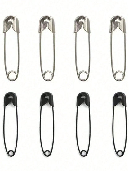 120pcs Box Mini Safety Pins, Suitable For DIY Clothing And Crafts- Black And White Colors- Durable And Rust-Resistant