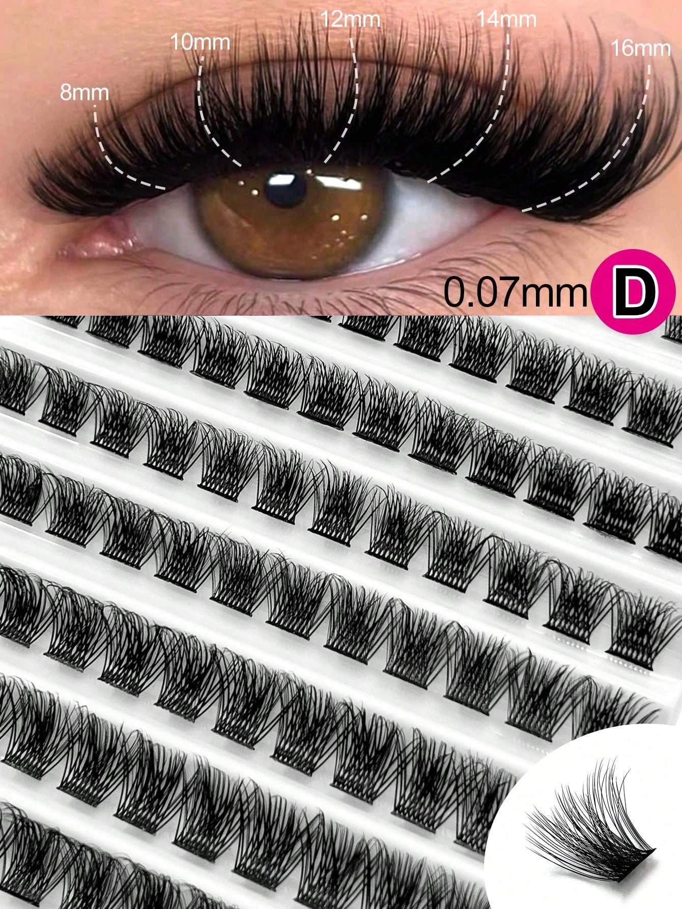 120pcs Individual False Eyelashes, DIY Eyelash Extension, Lightweight Soft Cluster Lashes For Daily Wear, Natural Looking Lash Strips