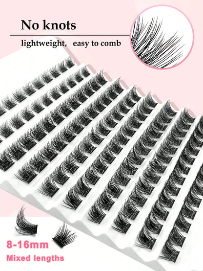 120pcs Individual False Eyelashes, DIY Eyelash Extension, Lightweight Soft Cluster Lashes For Daily Wear, Natural Looking Lash Strips