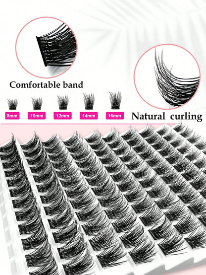 120pcs Individual False Eyelashes, DIY Eyelash Extension, Lightweight Soft Cluster Lashes For Daily Wear, Natural Looking Lash Strips