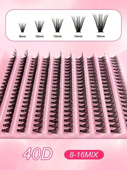 120pcs Individual False Eyelashes, DIY Eyelash Extension, Lightweight Soft Cluster Lashes For Daily Wear, Natural Looking Lash Strips