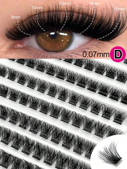 120pcs Individual False Eyelashes, DIY Eyelash Extension, Lightweight Soft Cluster Lashes For Daily Wear, Natural Looking Lash Strips