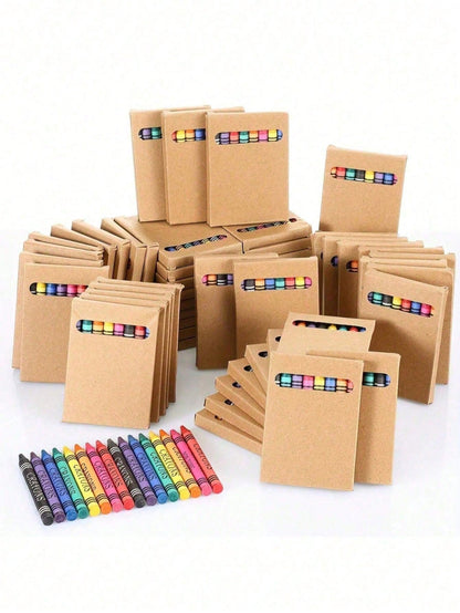 12PCS/24PCS/36PCS(2/4/6 Boxes) 6-Color Crayon Set- Durable Crayons Mini Gift Box Packaging Suitable For Classroom Party Gifts Birthday Gifts Art Supplies Classroom Supplies Teacher's Day Gifts Party