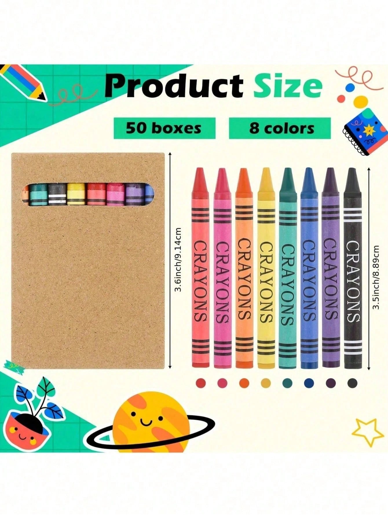 12PCS/24PCS/36PCS(2/4/6 Boxes) 6-Color Crayon Set- Durable Crayons Mini Gift Box Packaging Suitable For Classroom Party Gifts Birthday Gifts Art Supplies Classroom Supplies Teacher's Day Gifts Party