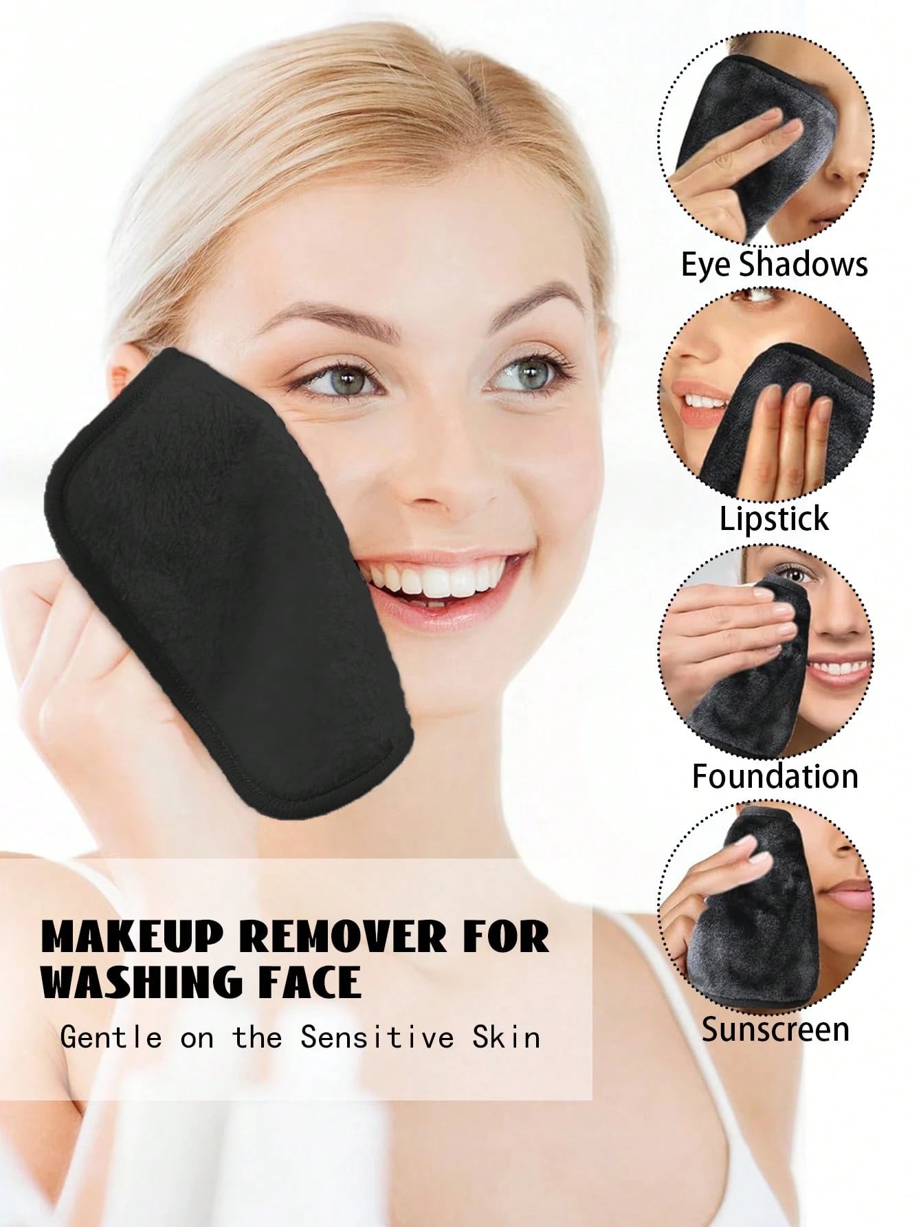 12pcs Soft Microfiber Face Towels With Hanging Loop, Gentle And Skin-Friendly, Washable And Reusable. Suitable For Women's Makeup. 6/3/1pc Pack