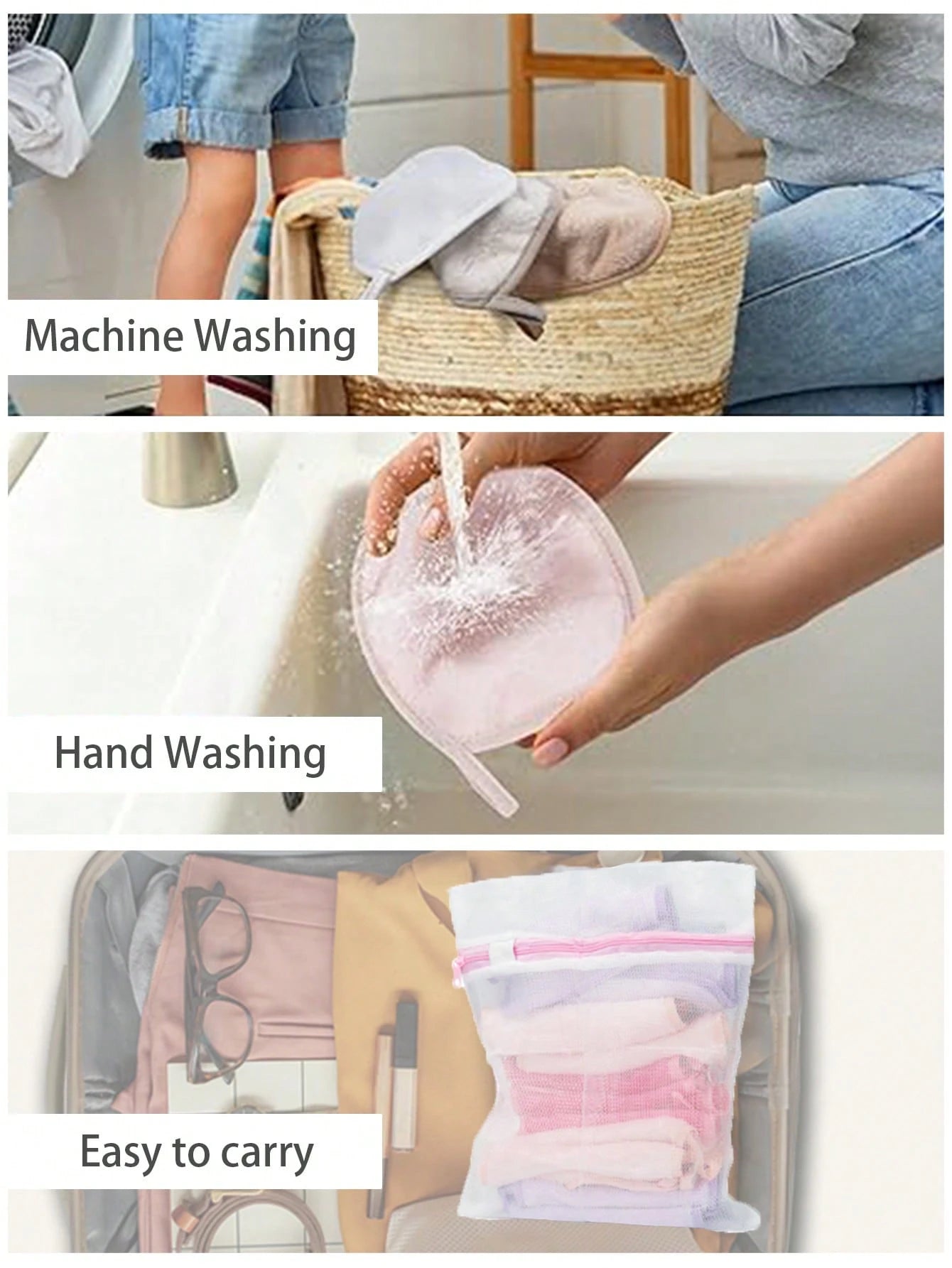 12pcs Soft Microfiber Face Towels With Hanging Loop, Gentle And Skin-Friendly, Washable And Reusable. Suitable For Women's Makeup. 6/3/1pc Pack