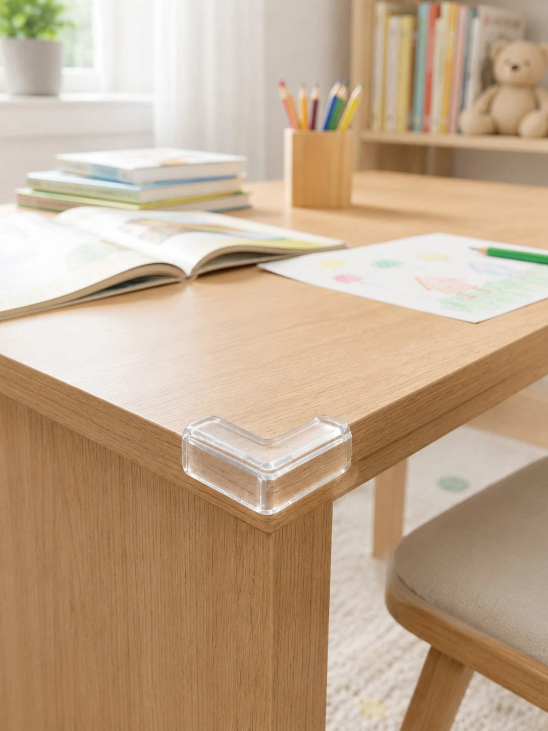 12pcs Table Corner Protection Silicone Furniture Edge Protection Soft Transparent Protective Cover,Corner Protector, Proofing Corner Guards Keep Us, Protectors For Furniture Cabinet Against Sharp Cor