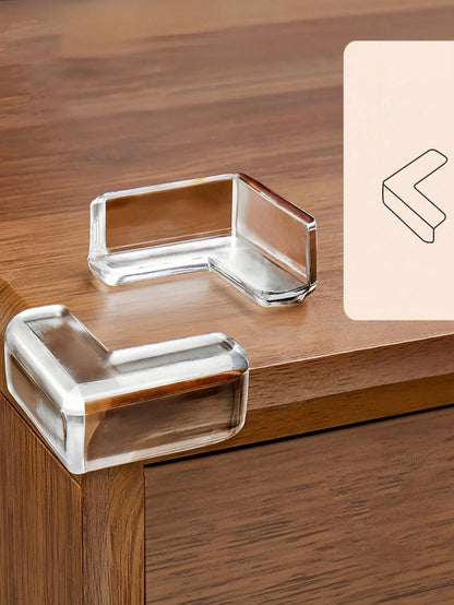 12pcs Table Corner Protection Silicone Furniture Edge Protection Soft Transparent Protective Cover,Corner Protector, Proofing Corner Guards Keep Us, Protectors For Furniture Cabinet Against Sharp Cor