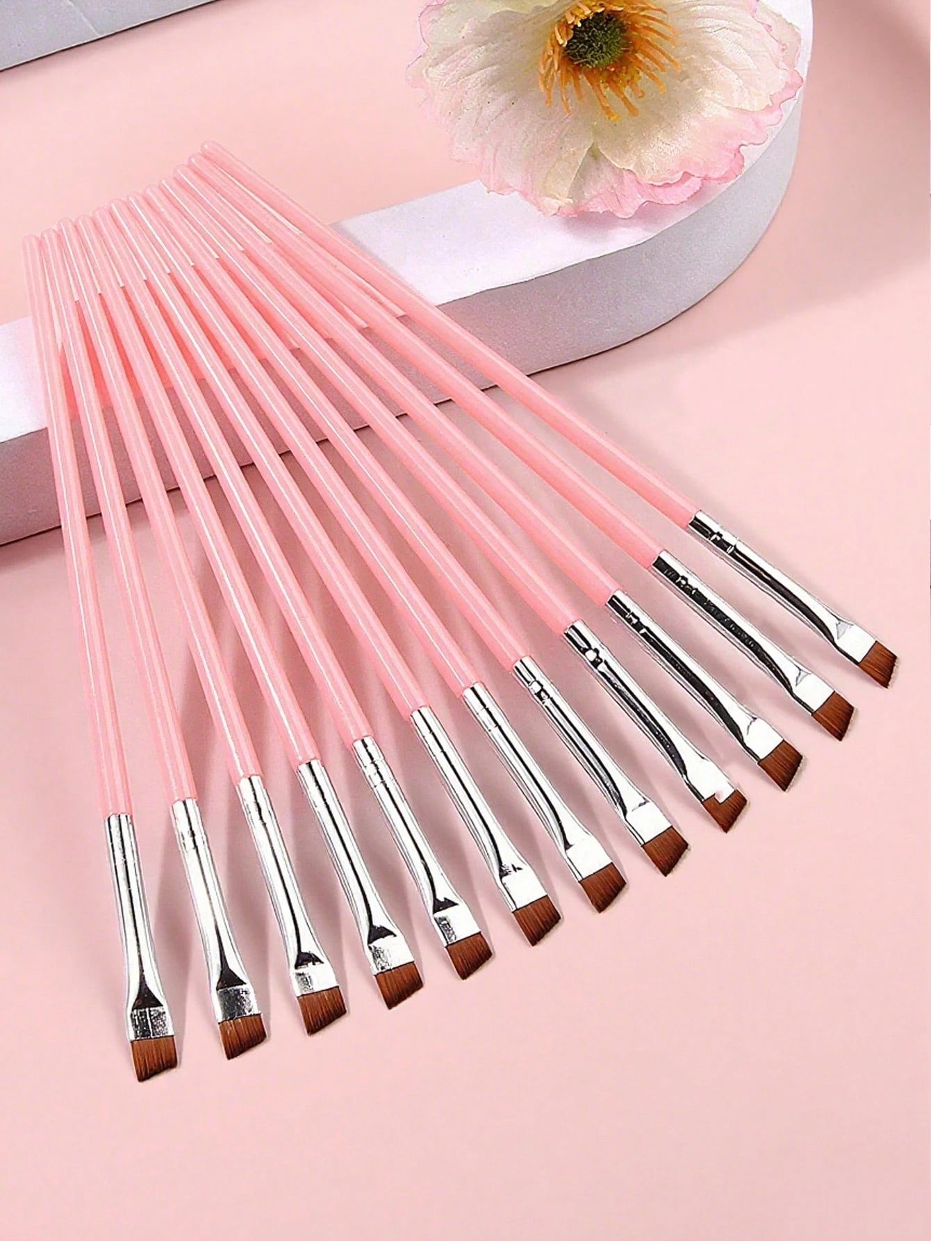 12pcs Ultra-Thin Eyeliner Makeup Brushes, Soft Hair Eyebrow Brush, Multi-Functional Portable Makeup Tools,Eyebrow Brush,Eyeshadow Brush,Spoolie,Spoolie Brush,Giveaways
