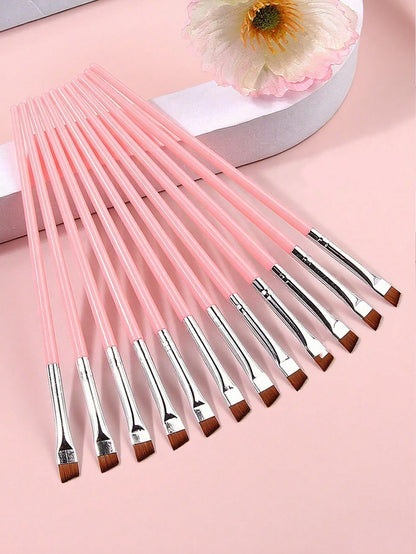 12pcs Ultra-Thin Eyeliner Makeup Brushes, Soft Hair Eyebrow Brush, Multi-Functional Portable Makeup Tools,Eyebrow Brush,Eyeshadow Brush,Spoolie,Spoolie Brush,Giveaways
