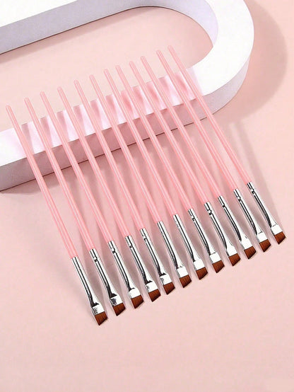 12pcs Ultra-Thin Eyeliner Makeup Brushes, Soft Hair Eyebrow Brush, Multi-Functional Portable Makeup Tools,Eyebrow Brush,Eyeshadow Brush,Spoolie,Spoolie Brush,Giveaways