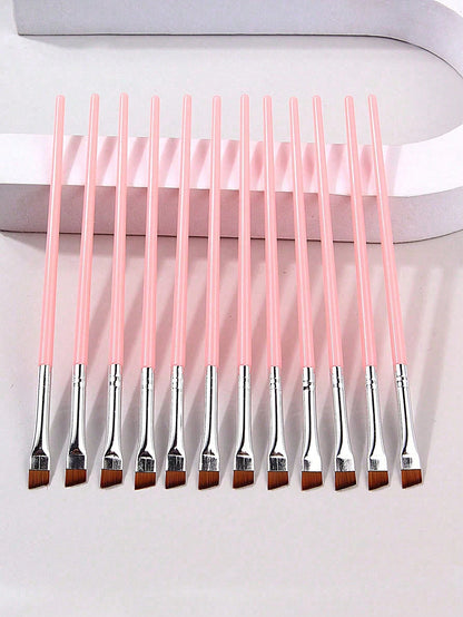 12pcs Ultra-Thin Eyeliner Makeup Brushes, Soft Hair Eyebrow Brush, Multi-Functional Portable Makeup Tools,Eyebrow Brush,Eyeshadow Brush,Spoolie,Spoolie Brush,Giveaways