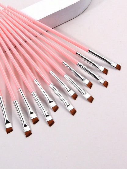 12pcs Ultra-Thin Eyeliner Makeup Brushes, Soft Hair Eyebrow Brush, Multi-Functional Portable Makeup Tools,Eyebrow Brush,Eyeshadow Brush,Spoolie,Spoolie Brush,Giveaways