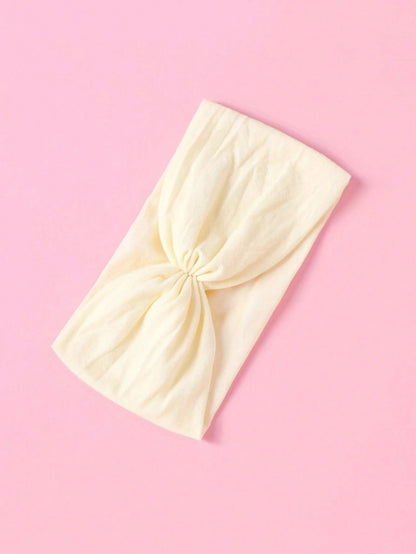 14pcs Baby Pleated Solid Color Elastic Nylon Soft Headbands, Adorable Baby Hair Accessories Set