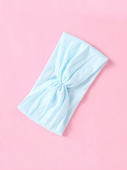 14pcs Baby Pleated Solid Color Elastic Nylon Soft Headbands, Adorable Baby Hair Accessories Set