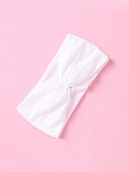 14pcs Baby Pleated Solid Color Elastic Nylon Soft Headbands, Adorable Baby Hair Accessories Set