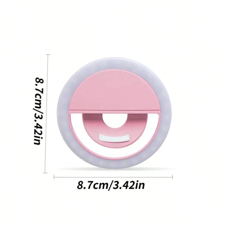 150mAh LED Selfie Light, Portable LED Light, Ring Light, Clip-On Fill Light, 3 Lighting Modes, Phone Selfie Light, Mirror Light, Suitable For Phones And Computers, Makeup, Video Calls, Live Streaming