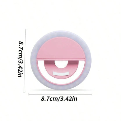 150mAh LED Selfie Light, Portable LED Light, Ring Light, Clip-On Fill Light, 3 Lighting Modes, Phone Selfie Light, Mirror Light, Suitable For Phones And Computers, Makeup, Video Calls, Live Streaming