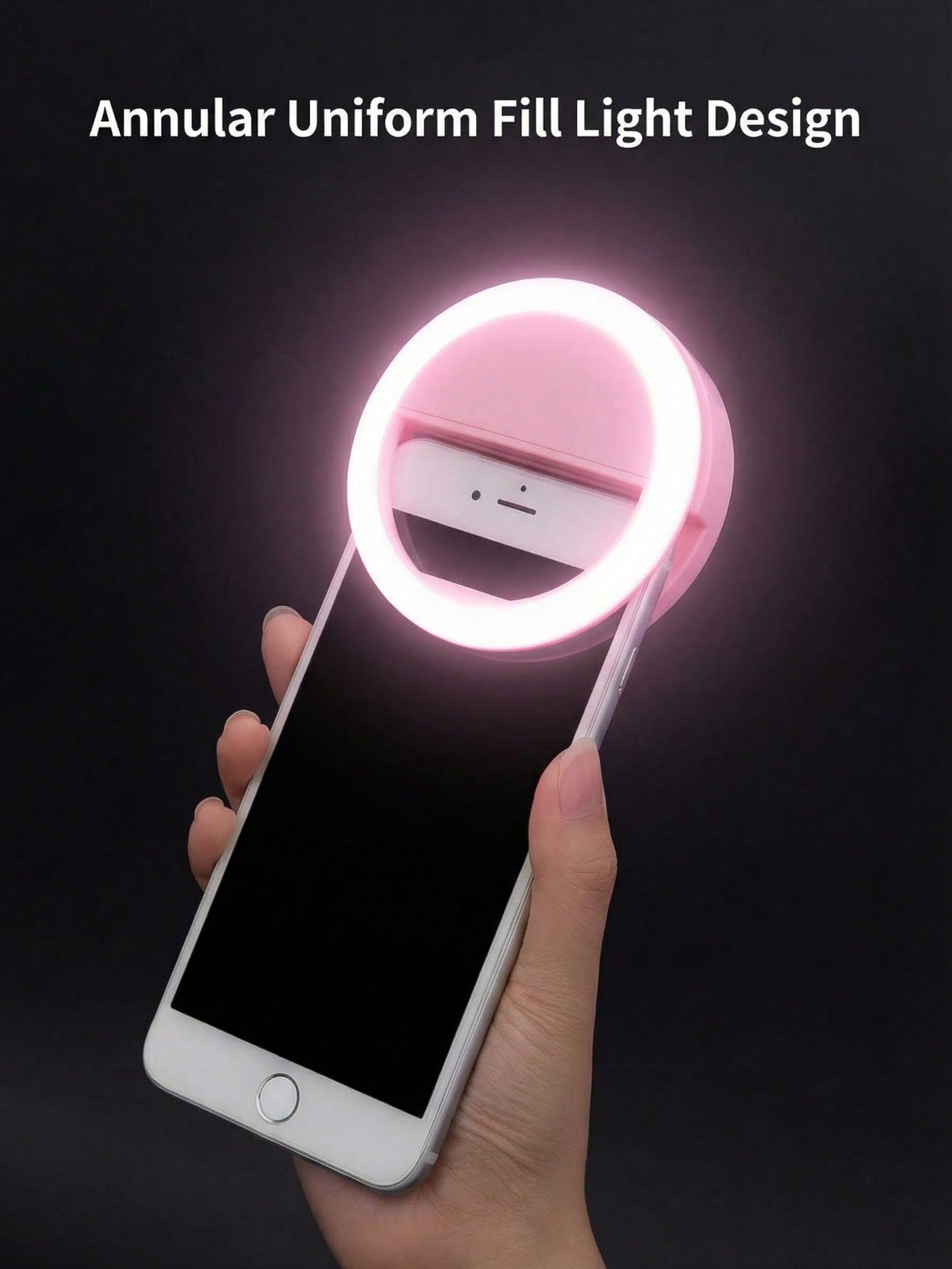 150mAh LED Selfie Light, Portable LED Light, Ring Light, Clip-On Fill Light, 3 Lighting Modes, Phone Selfie Light, Mirror Light, Suitable For Phones And Computers, Makeup, Video Calls, Live Streaming