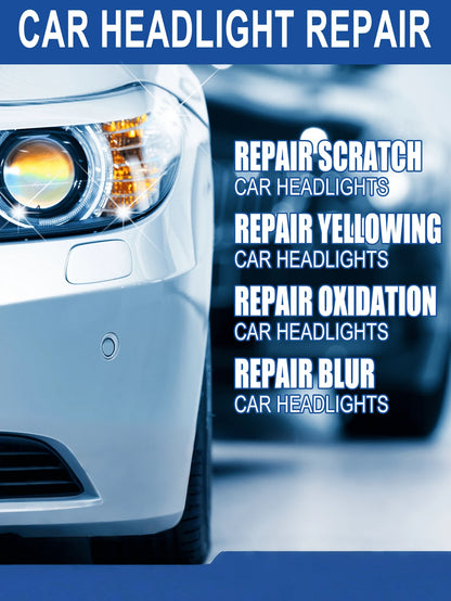150ml Auto Lamp Repair Kit DIY Auto Care Appliance Repair Kit Oxidation Recovery Hazy Yellow Scratches Suitable For Front Light, Tail Light, Haze Or Direction Light (Mobile Solution)
