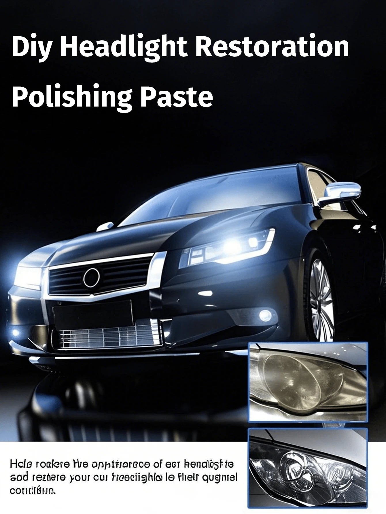 150ml Auto Lamp Repair Kit DIY Auto Care Appliance Repair Kit Oxidation Recovery Hazy Yellow Scratches Suitable For Front Light, Tail Light, Haze Or Direction Light (Mobile Solution)