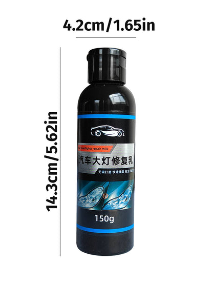 150ml Auto Lamp Repair Kit DIY Auto Care Appliance Repair Kit Oxidation Recovery Hazy Yellow Scratches Suitable For Front Light, Tail Light, Haze Or Direction Light (Mobile Solution)