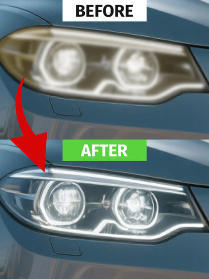 150ml Auto Lamp Repair Kit DIY Auto Care Appliance Repair Kit Oxidation Recovery Hazy Yellow Scratches Suitable For Front Light, Tail Light, Haze Or Direction Light (Mobile Solution)