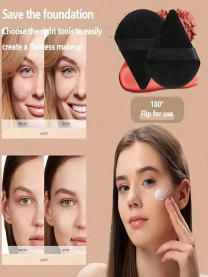 15pcs Makeup Brush Set, Including 2pcs Black Triangle Makeup Sponges, Soft And Skin-Friendly, Plus 13pcs Makeup Brushes For Blush, Liquid Lipstick, Eyebrow Pencil, Lip Gloss, Concealer, Eyeshadow, Hig