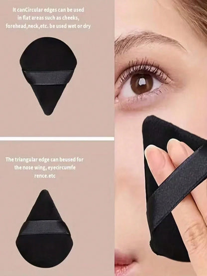 15pcs Makeup Brush Set, Including 2pcs Black Triangle Makeup Sponges, Soft And Skin-Friendly, Plus 13pcs Makeup Brushes For Blush, Liquid Lipstick, Eyebrow Pencil, Lip Gloss, Concealer, Eyeshadow, Hig