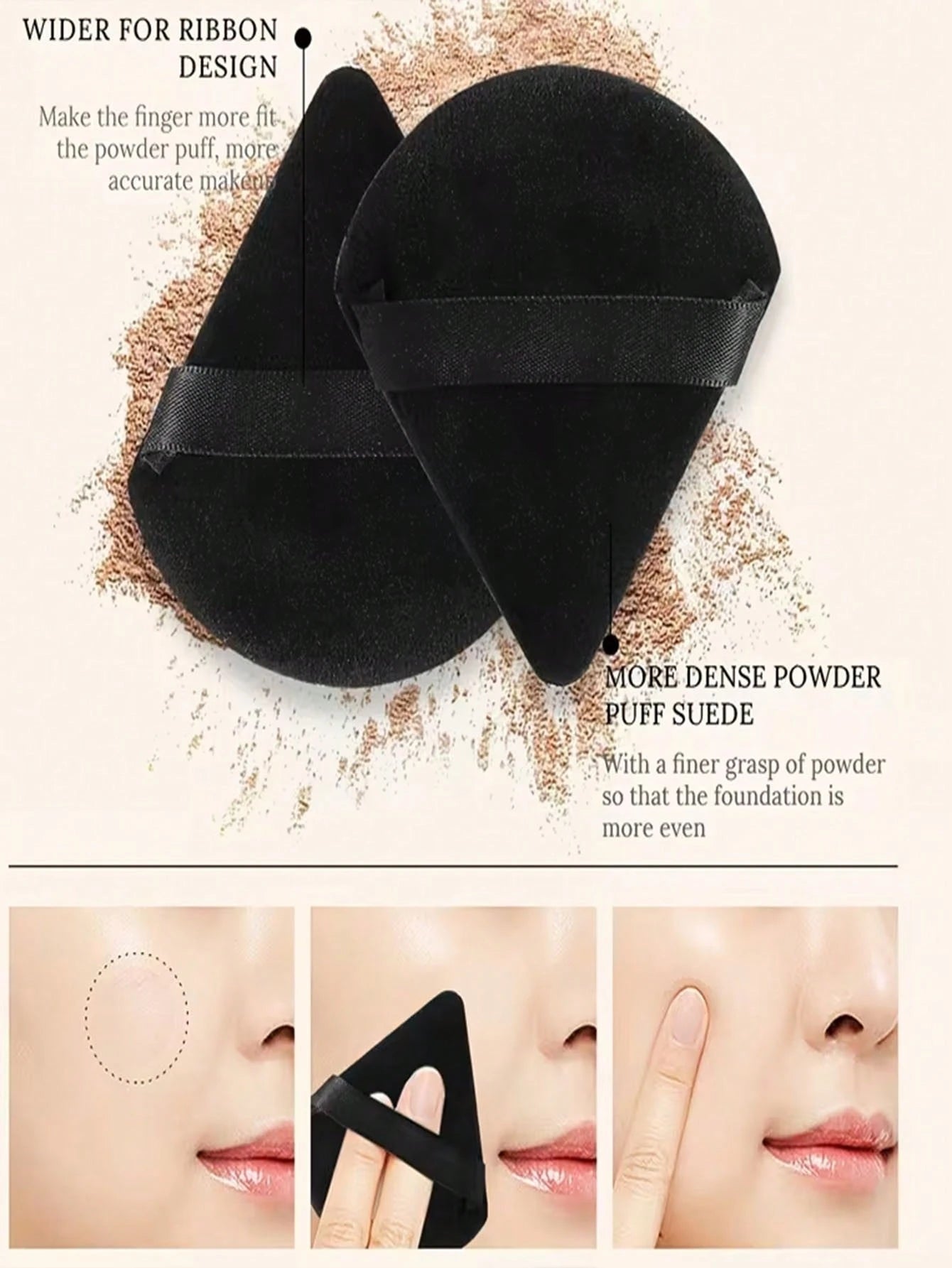 15pcs Makeup Brush Set, Including 2pcs Black Triangle Makeup Sponges, Soft And Skin-Friendly, Plus 13pcs Makeup Brushes For Blush, Liquid Lipstick, Eyebrow Pencil, Lip Gloss, Concealer, Eyeshadow, Hig