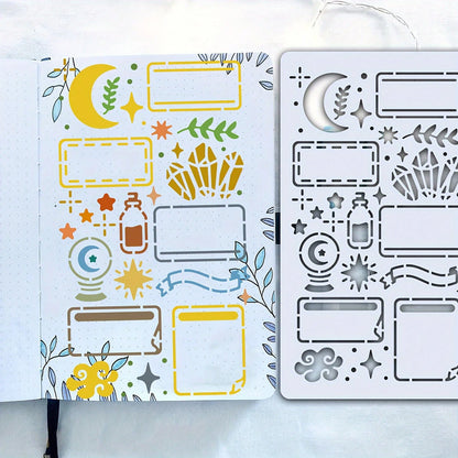 15pcs Reusable Planner Templates, 4"X7" Bullet Journal/Diary/Notebook/Scrapbook/Drawing Templates