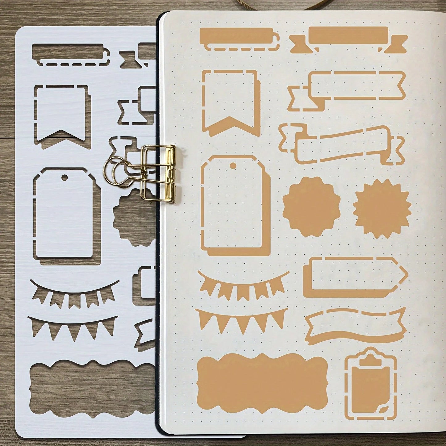15pcs Reusable Planner Templates, 4"X7" Bullet Journal/Diary/Notebook/Scrapbook/Drawing Templates