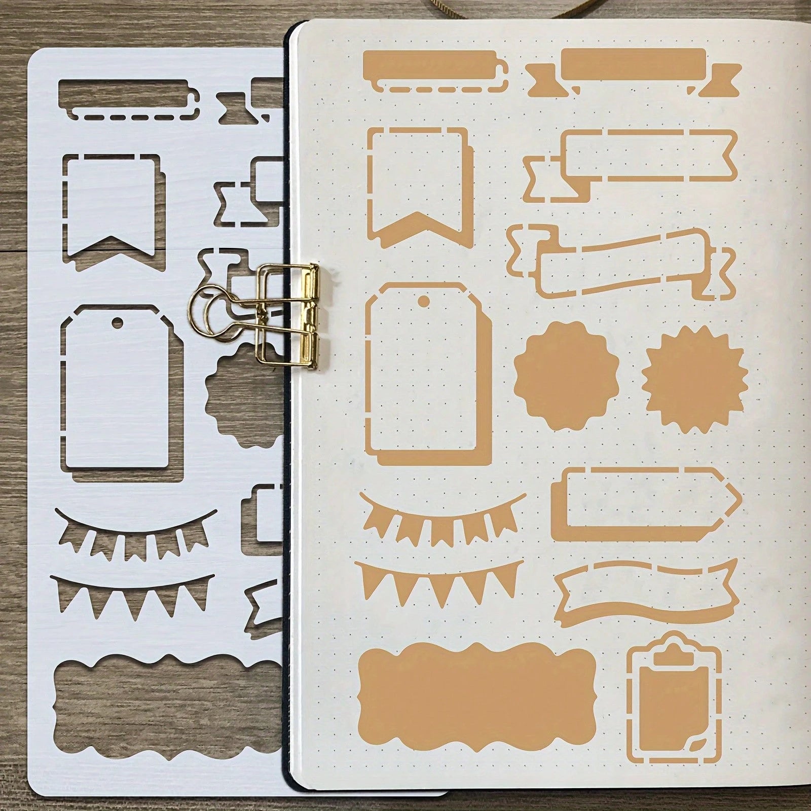 15pcs Reusable Planner Templates, 4"X7" Bullet Journal/Diary/Notebook/Scrapbook/Drawing Templates