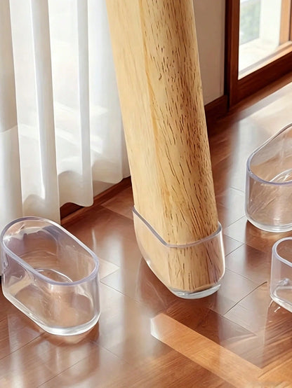 16/8/4pcs Thickened Silicone Furniture Leg Pads- Transparent Table Leg Covers, Chair Foot Pads- Silent, Noise-Reducing, Floor Protection, Wear-Resistant And Protect Chair Legs, Suitable For Sofa, St